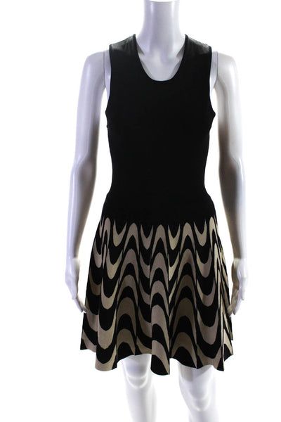 Parker Women's Printed Sleeveless A Line Mini Dress Black Size S