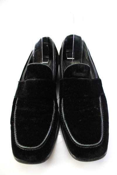 Cole Haan Womens Velvet Slide On Loafers Black Size 9 Narrow