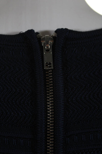 Torn by Ronny Kobo Women's Sleeveless Crochet Halter Sundress Blue Size S