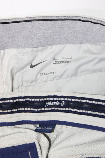 Nike Johnnie O Mens Zipper Fly Golf Shorts Beige Size 32 35 Lot 2