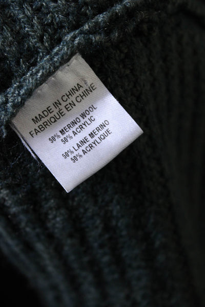 Public School Women's Wool Blend V Neck Mid Length Cardigan Green Size S