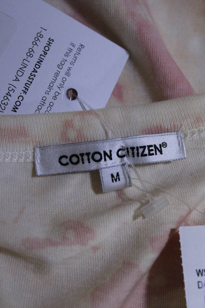 Cotton Citizen Women's Long Sleeve Tie Dye Ruched Mini Dress Orange Size M