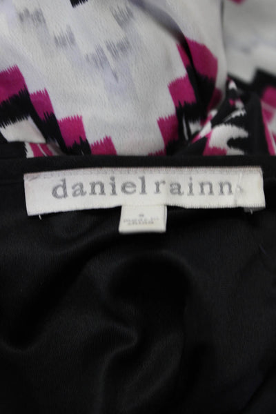 Daniel Rainn Womens Chiffon Striped 3/4 Sleeve Shift Dress White Size S