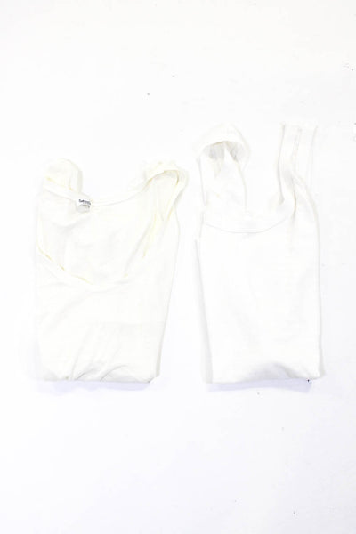 LNA Splendid Womens Tank Top Tees T-Shirts White Size XS Lot 2