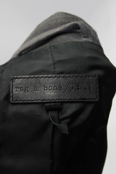 Rag & Bone Jean Womens Suede Motorcycle Jacket Gray Size 00