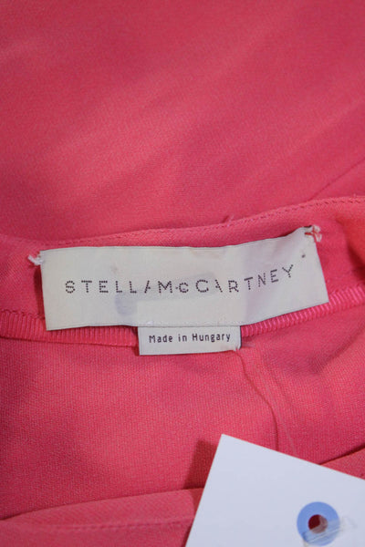 Stella McCartney Womens Back Zip 3/4 Sleeve Knee Length Shift Dress Pink IT 44
