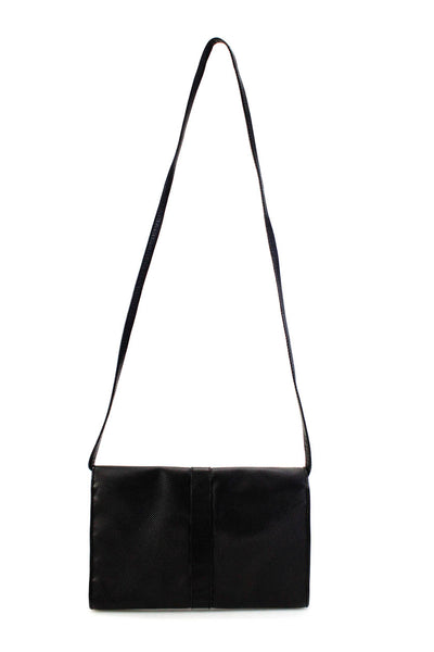 Bottega Veneta Spotted Mesh Textured Snap Darted Shoulder Handbag Black