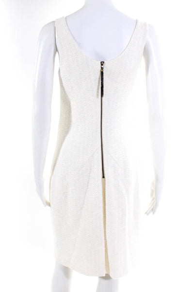Magaschoni Collection Women's Sleeveless Embellished Sheath Dress White Size 12