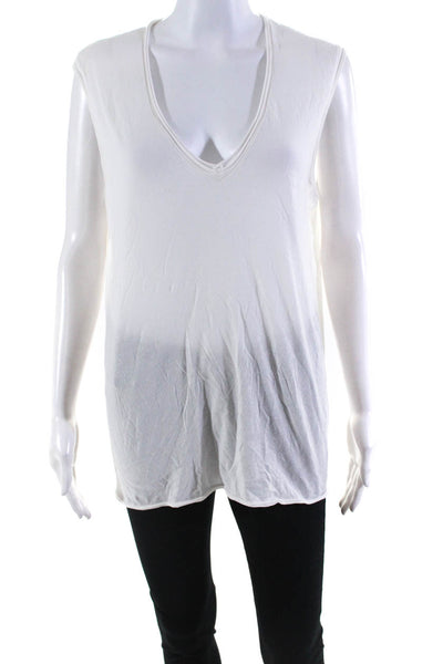 Rag & Bone Womens Sleeveless V Neck Lightweight Shirt Top White Size XS