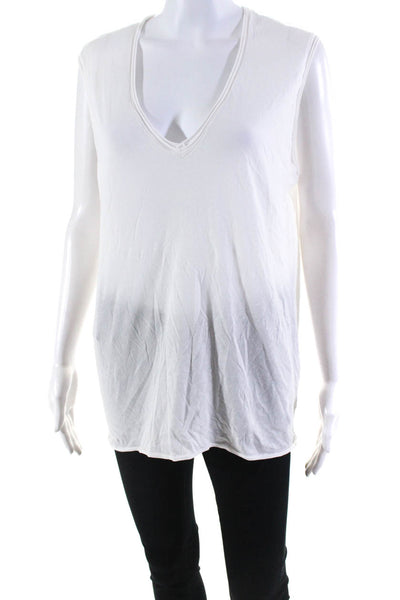 Rag & Bone Womens Sleeveless V Neck Lightweight Shirt Top White Size XS