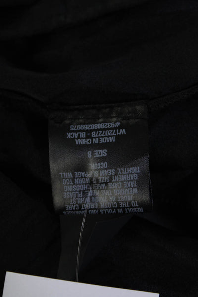 Scanlan Theodore Womens Elastic Waistband Silk Cropped Pants Black Size 4
