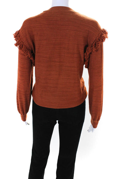 Saylor Women's Button Up Long Sleeve Sweater Cardigan Burnt Orange Size S