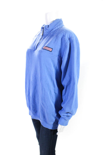 Vineyard Vines Martha's Vineyard Womens Quarter Zip Sweater Jacket Blue Size M