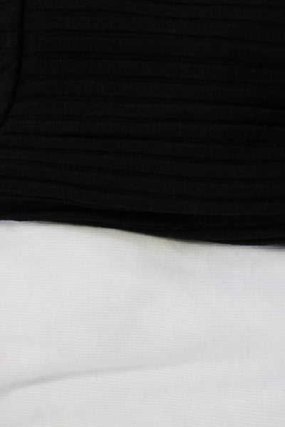 Club Monaco LNA Womens Cotton Short Sleeve Rib Top Dress White Size XS S Lot 2