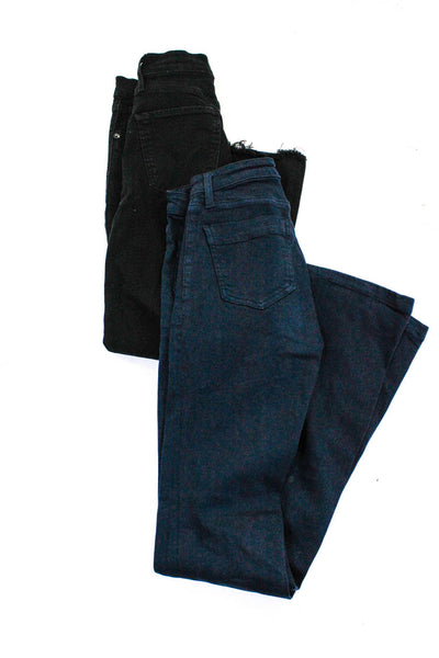 Joie Jeans Levi's Womens Denim Mid Rise Flared Jeans Blue Black Size 24 25 Lot 2