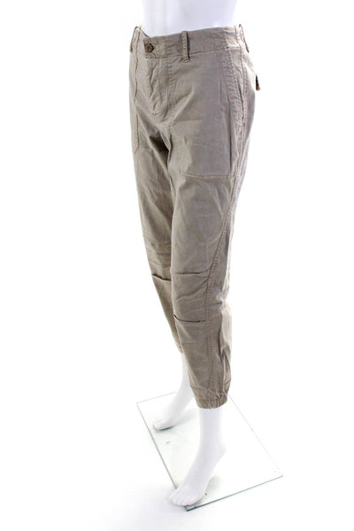 Marrakech Women's Cotton Blend Flat Front Casual Pants Beige Size 28