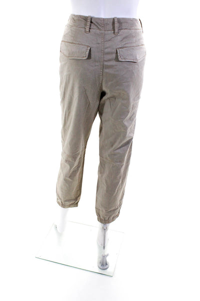 Marrakech Women's Cotton Blend Flat Front Casual Pants Beige Size 28