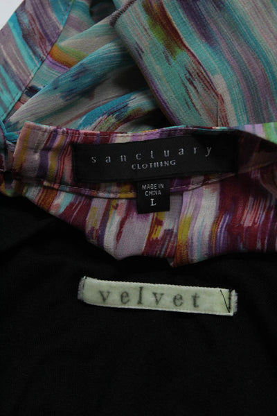Sanctuary Velvet Womens Printed Chiffon Jersey Top Blouse Size Medium Large Lot2