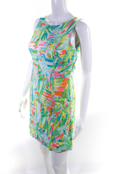 Lilly Pulitzer Womens Abstract Print Cut Out Back Dress Multi Colored Size 00