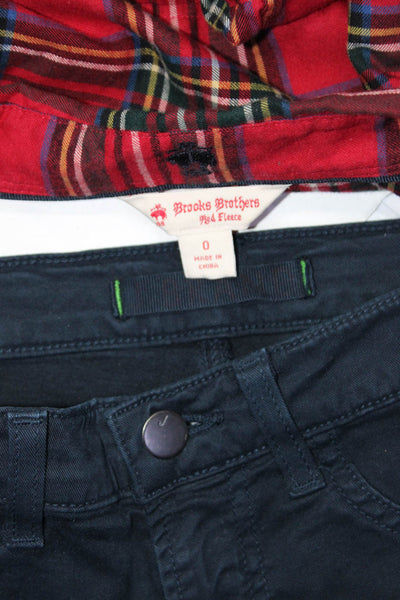 J Brand Brooks Brothers Red Fleece Womens Skinny Leg Pants Shirt Size 25 0 Lot 2