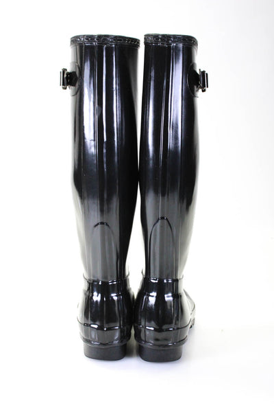 Hunter Unisex Original Gloss Tall Rubber Rainboots Black Size 4M 5F