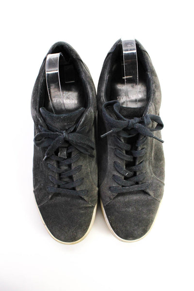 Steve Madden Mens Suede Low Top Lace Up Fashion Sneakers Gray Size 11