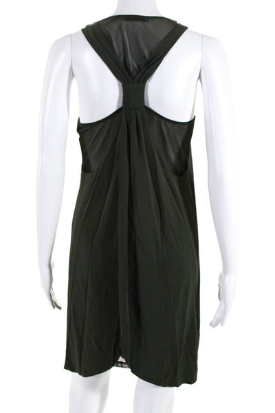 Alice + Olivia Women's Twisted Folded Back Tank Dress Green Size S