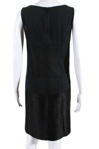 Alessandro Dell Acqua Womens Geometric Patch Zip Sheath Dress Black Size EUR44