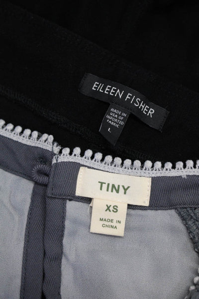 Eileen Fisher TINY Womens Pants Tank Top Black Gray Size Large Extra Small Lot 2
