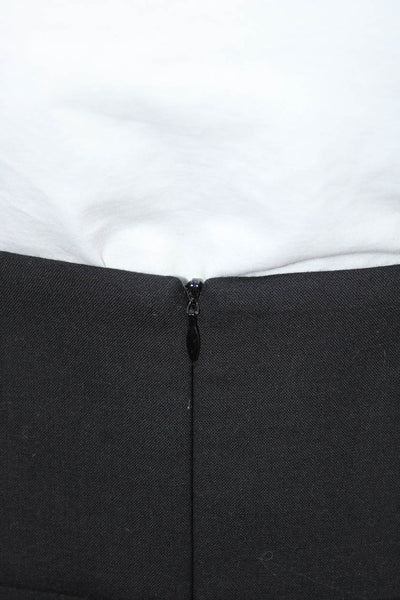Gunex Womens Wool High Rise Knee Length Pencil Skirt Black Size 10