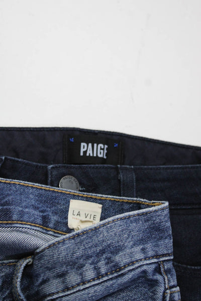 Paige Black Label La Vie Womens Skinny Leg Jeans Blue Size 26 25 Lot 2