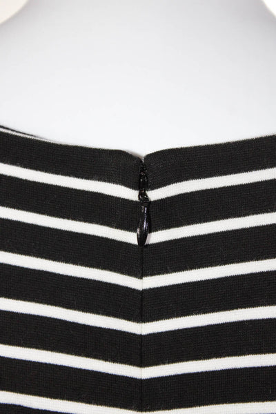 Lafayette 148 New York Women's V-Neck Sleeveless A-Lined Midi Striped Size S