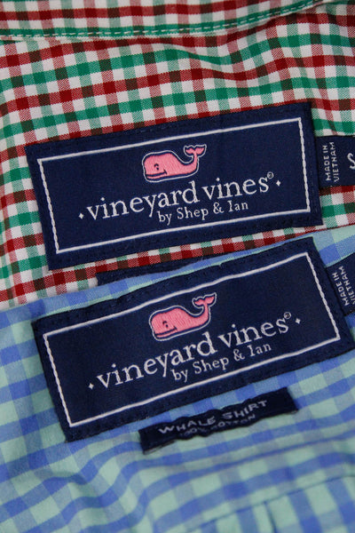 Vineyard Vines Men's Collar Long Sleeves Shirt Plaid Size S Lot 2