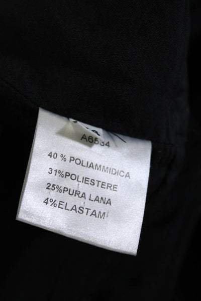 Flavio Castellani Womens Wide Strap Knee-Length Sheath Dress Black Size 44