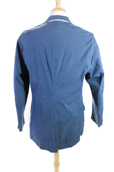 Bills Khakis Men's Three Button Long Sleeve Washed Softcoat Blue Size 42
