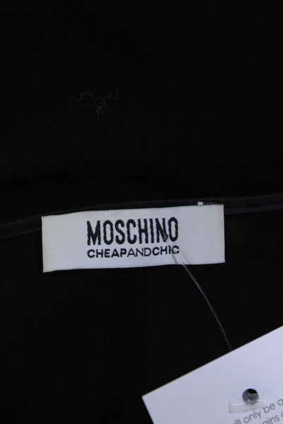 Moschino Cheap & Chic Womens Cowl Neck Midi Sheath Dress Black Size 10