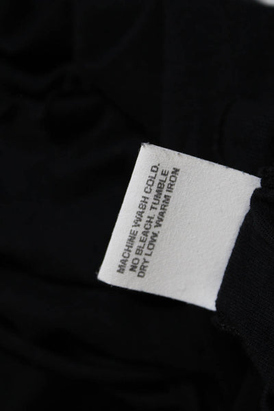 Scoop Women's Short Sleeve Cotton Wrap Top Black Size S Lot 3