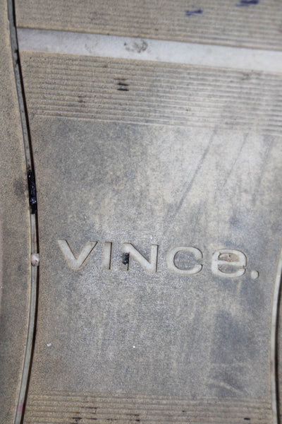 Vince Womens Blue Canvas Low Top Lace Up Flat Sneaker Shoes Size 7.5