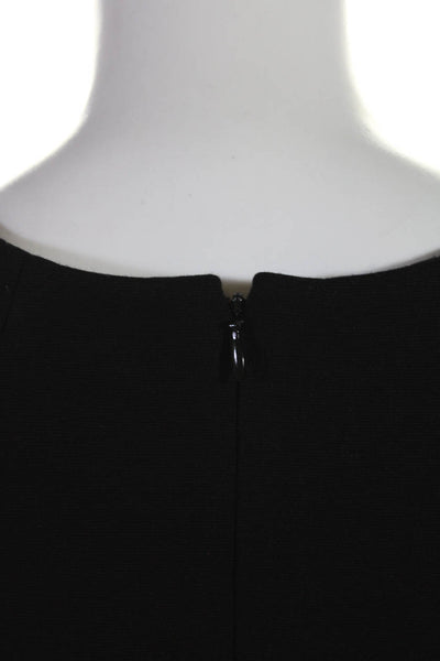 Lida Baday Womens Knit Ponte Sleeveless Midi Sheath Dress Black Size 12