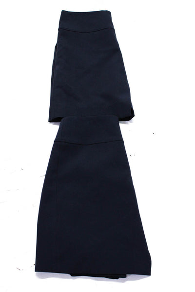 J Crew Womens Navy Layered Zip Back Knee Length A-Line Skirt Size 8 6 Lot 2