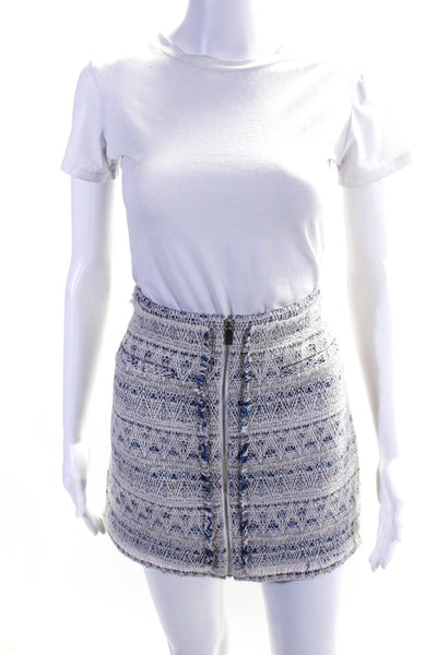 Joie Women's Tweed Wrap Lined Mini Skirt White Multicolored Size S Lot 2