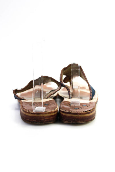 Bo'em Jack Rogers Womens Leather T Strap Flip Flops Sandals Size 41 11 10 Lot 2