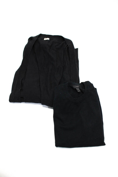 J Crew Woemns Sweaters Cardigan Black Size M Lot 2