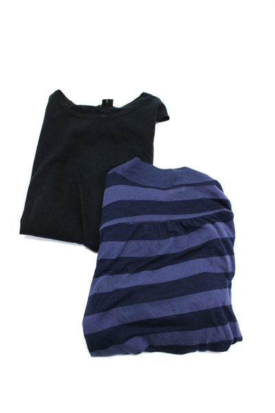 Theory Splendid Womens Jersey Knit Cardigan Top T-Shirt Black Size S M Lot 2