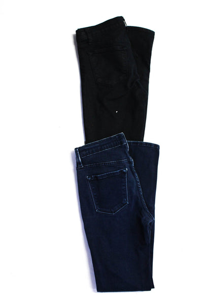 Frame Denim J Brand Low Rise Slim Skinny Dark Wash Jeans Blue Size 25 26 Lot 2