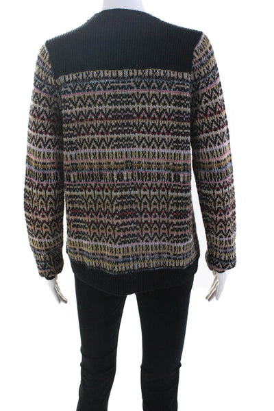 Theory Women's Linen Silk Printed Hadar Chunky Sweater Multicolor Size M