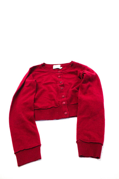 Joie Women's 3/4 Sleeve Blouse Knit Cardigan Black Red Size XS 1 Lot 2