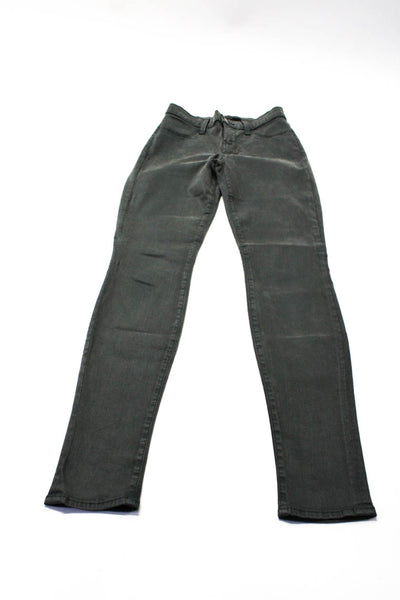 J Brand Women's Midrise Five Pocket Skinny Denim Pant Black Gray Size 26 Lot 2