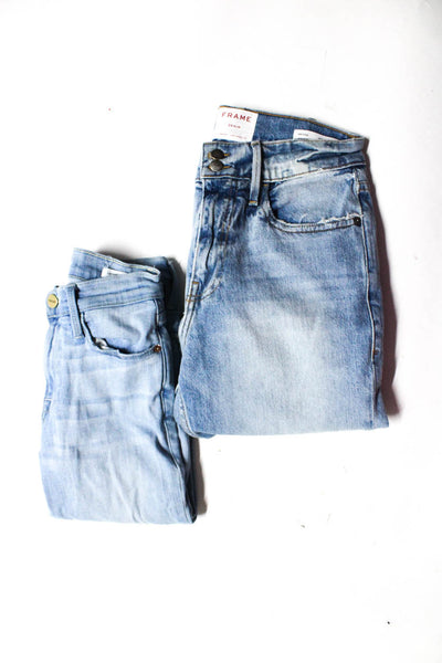 Frame Denim Women's High Rise Jeans Blue Size 24 25 Lot 2
