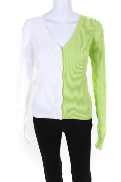 Staud Women's Long Sleeve Cargo Button Down Sweater Multicolor Size  XL